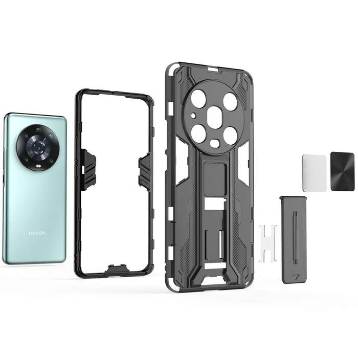 For Honor Magic4 Pro Supersonic PC + TPU Shock-proof Protective Phone Case(Black)