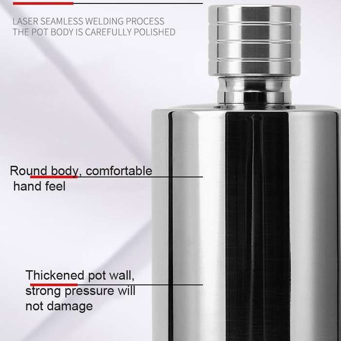 500ml Outdoor Wine Pot 304 Stainless Steel Cylindrical Hip Flask, Color: Frosted Surface