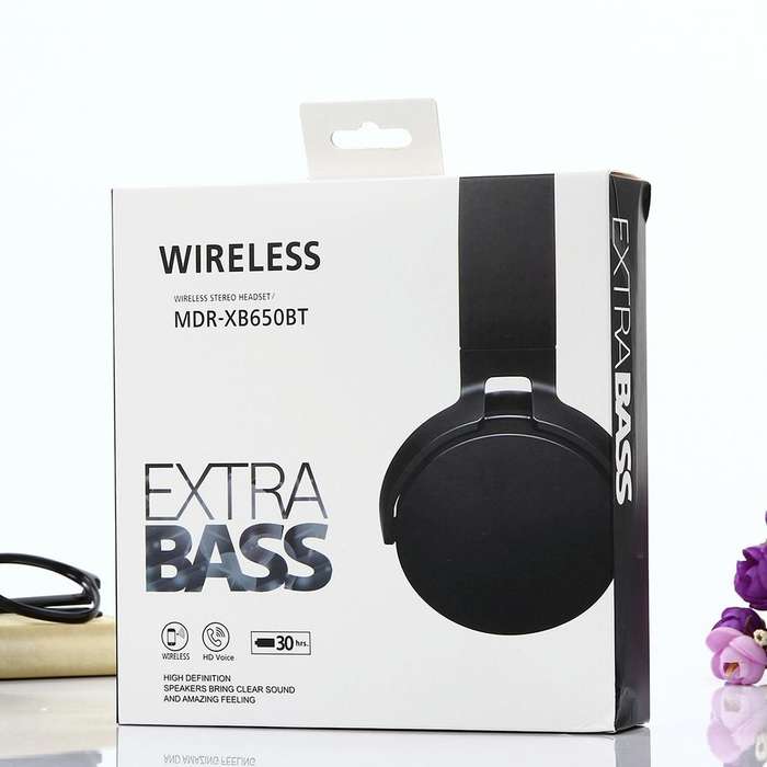 MDR-XB650BT Headband Folding Stereo Wireless Bluetooth Headphone Headset, Support 3.5mm Audio Inp...