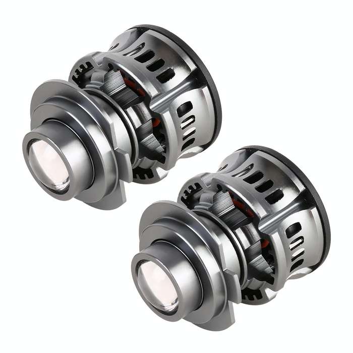 1 Pair H7 27W / DC12V Car Aluminum Alloy LED Headlight (Gold Light)