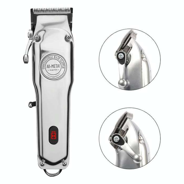 Retro Oil Head Electric Pusher Strong Power Electric Fader LCD Digital Display Rechargeable Hair ...