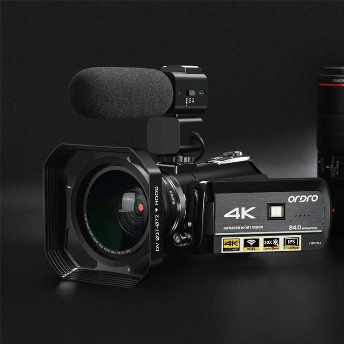 ORDRO AC3 3.1 inch IPS Screen 4K Full HD 13MP Night Vision WiFi Live Camcorder DV Digital Camera,...