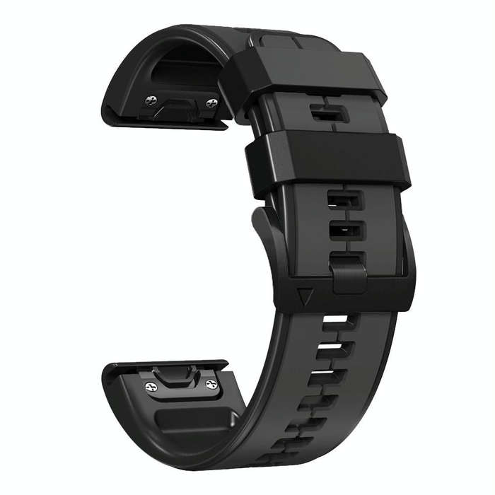 For Garmin Fenix 6 Pro 22mm Silicone Sports Two-Color Watch Band(Carbon Ash + Black)