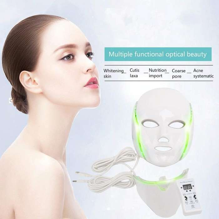 7 Color LED Facial Mask Photon Mask Skin Rejuvenation Face Beauty Machine, AU Plug