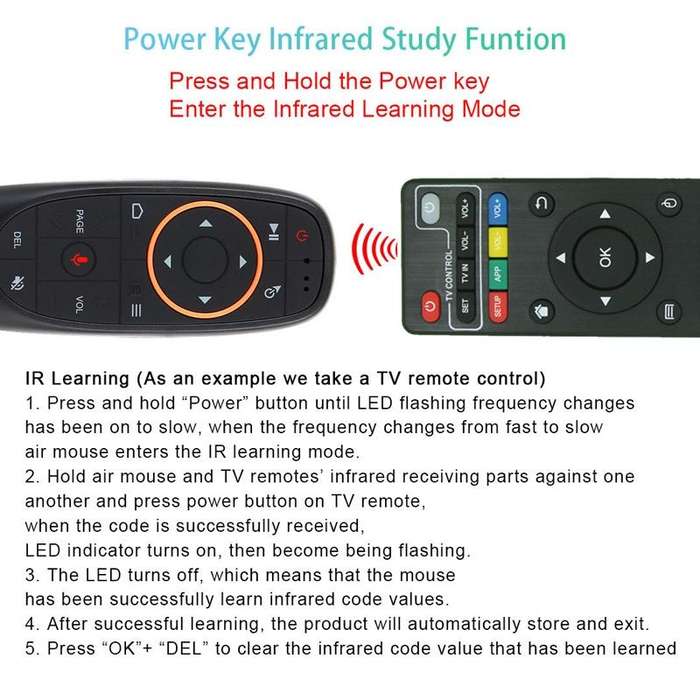 Intelligent Voice Remote Control With Learning Function, Style: G10S With Gyroscope