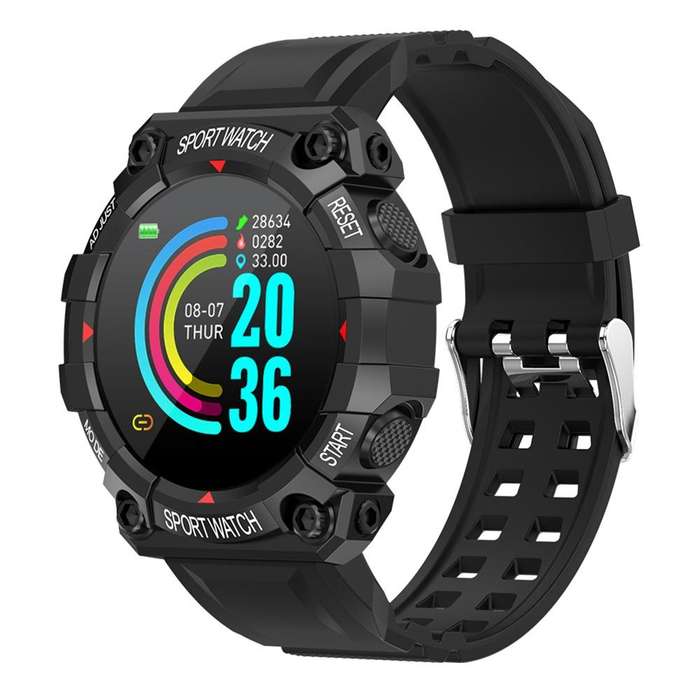 FD68 1.3 inch Color Round Screen Sport Smart Watch, Support Heart Rate / Multi-Sports Mode(Black)
