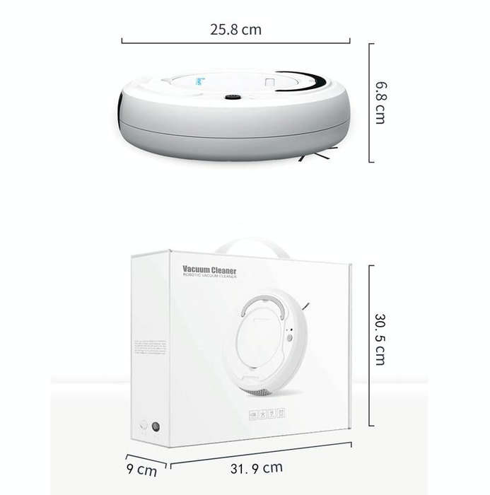 3-in-1 1800pa Smart Cleaning Robot Rechargeable Auto Robotic Vacuum Dry Wet Mopping Cleaner(Gray)