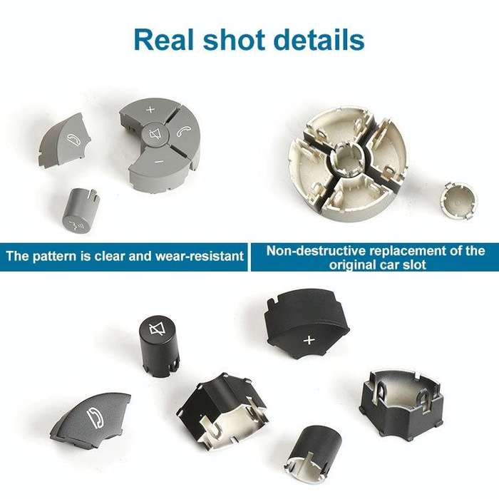 Car Left Side Steering Wheel Switch Buttons Panel for Mercedes-Benz W204 2007-2014, Left Driving(...