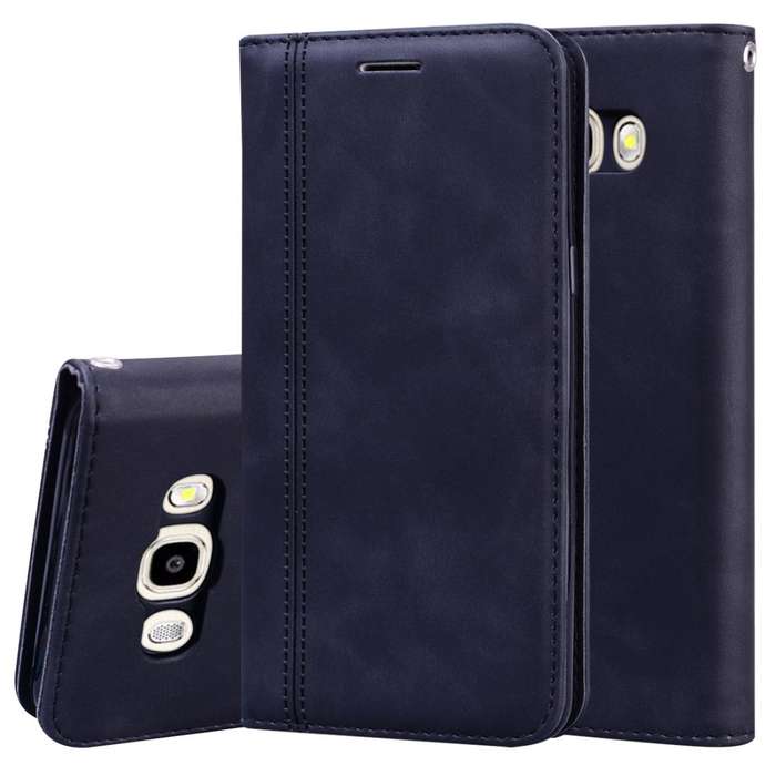 For Samsung Galaxy J5 (2016) / J510 Frosted Business Magnetic Horizontal Flip PU Leather Case wit...