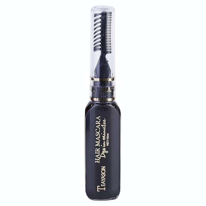 One-time Hair Temporary Color Hair Dye Non-toxic DIY Hair Color Mascara Dye Cream Hair(Black)