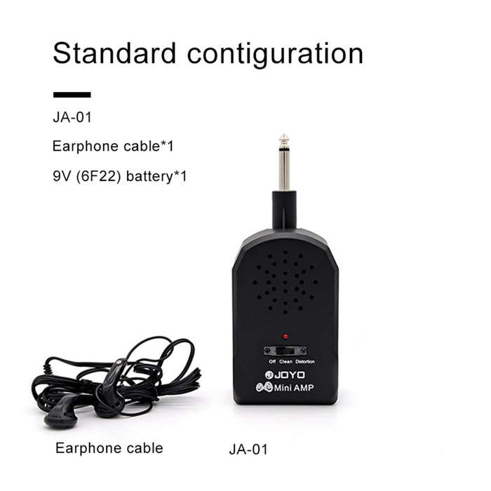 JOYO JA-01 2W Large Volume Guitar Amplifier Mini Portable Electric Guitar Bass Speakers with Dist...