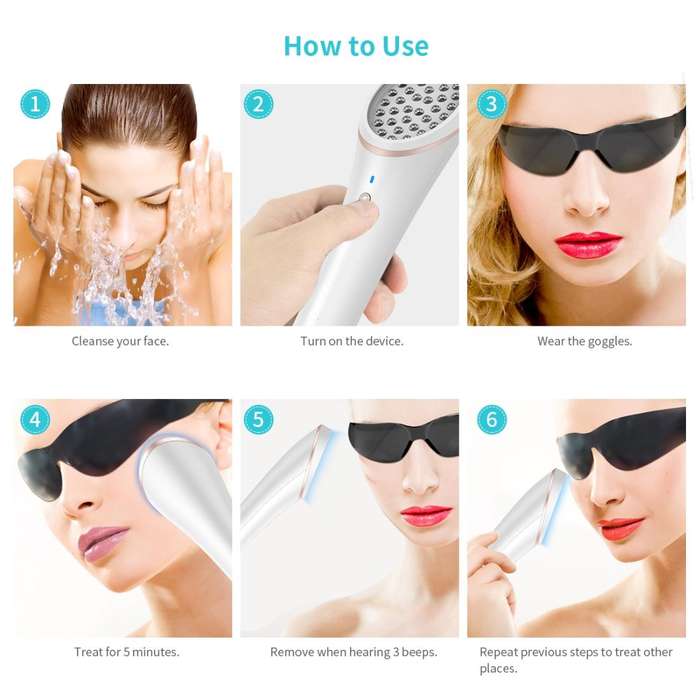 XPREEN XPRE052 Wireless Rechargeable Light Acne Treatment Device Home Acne Clearing Eraser with B...