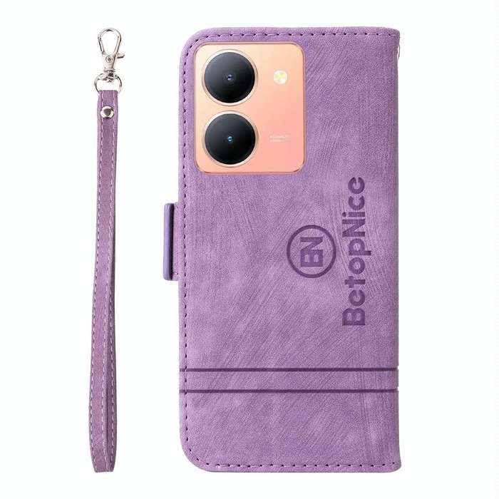For vivo Y36 4G / 5G Global BETOPNICE Dual-side Buckle Leather Phone Case(Purple)