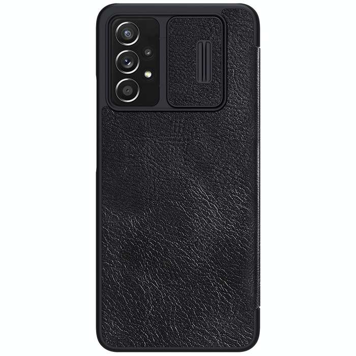For Samsung Galaxy A73 5G NILLKIN QIN Series Pro Sliding Camera Cover Design Leather Phone Case(B...