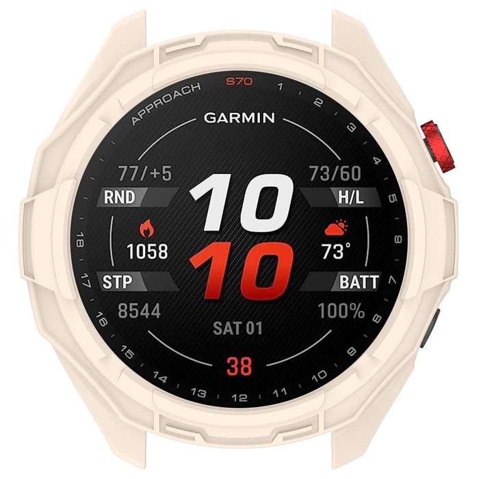 For Garmin Approach S70 47mm Armor Hollow Watch Protective Case(Starlight Color)