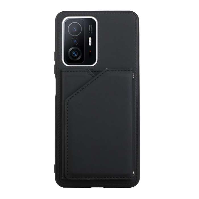 For Xiaomi Mi 11T / Mi 11 Pro Skin Feel PU + TPU + PC Back Cover Shockproof Phone Case with Card ...
