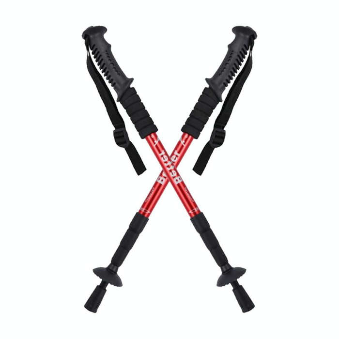 Folding Adjustable Crutch / Walking Stick with Compass, Height: 0.5-1.1m (Random Color Delivery)