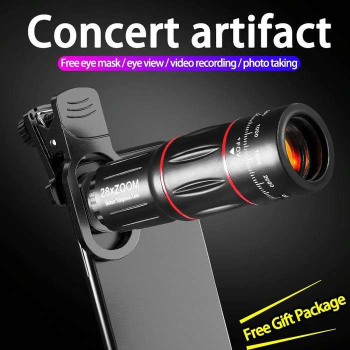 W28-QK Mobile Phone Universal Lens Telescope 28X Big Pocket Set