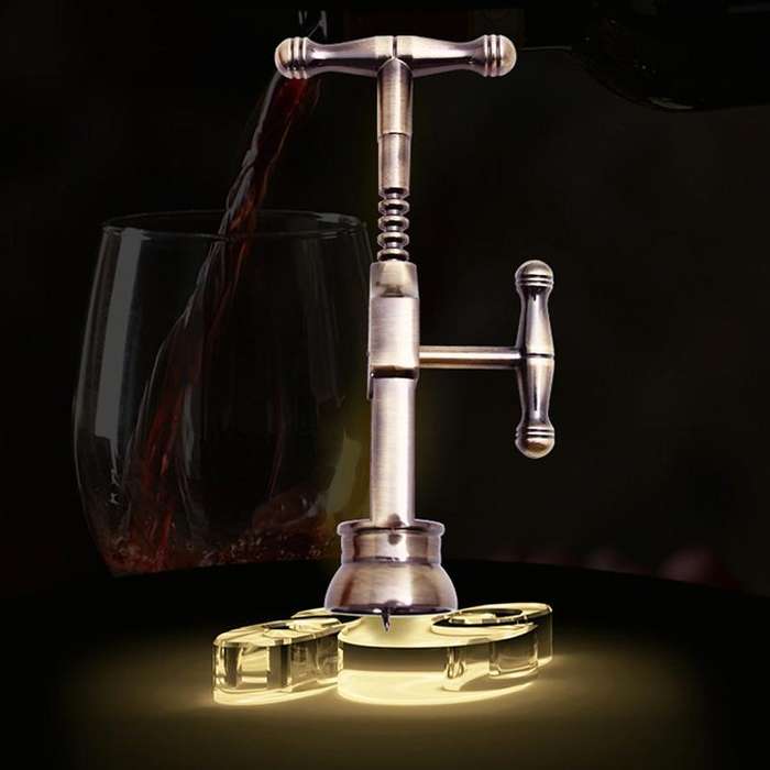Multifunction Portable Screw Corkscrew Zinc Alloy Wine Bottle Opener, Packing: Gift Box