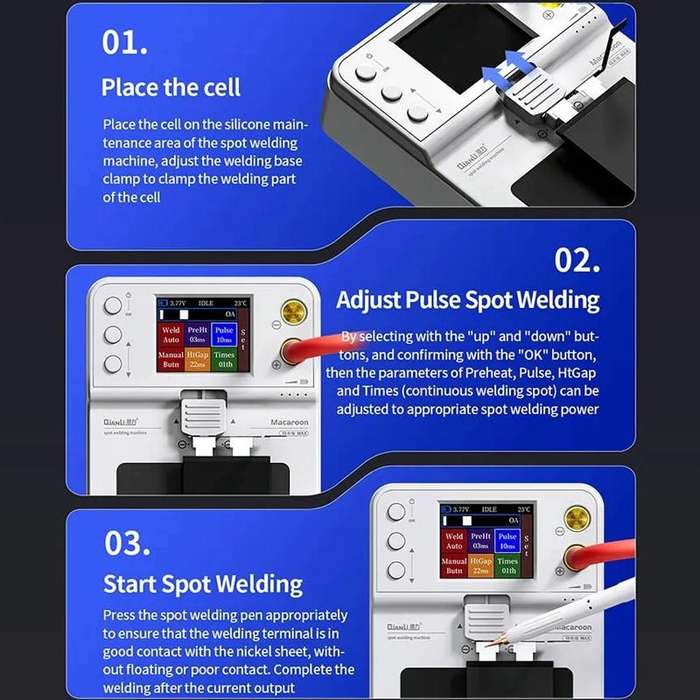 QianLi Macaron Max Portable Double Pulse Integrated Battery Spot Welding Machine