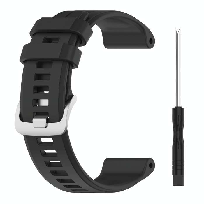 For Garmin Forerunner 745 22mm Silicone Sports Watch Band(Black)