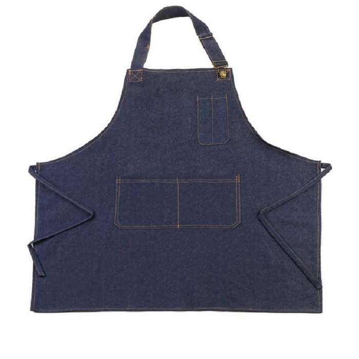 Halter Adjustable Denim Apron(Navy)