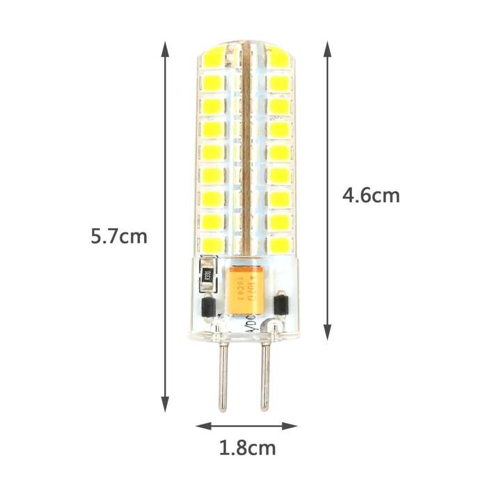 GY6.35 5W SMD2835 72LEDs Dimmable Silicone Corn Bulb for Chandelier Crystal Lamp Lighting Accesso...