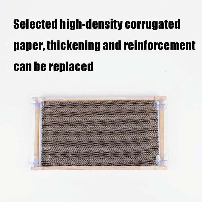 Solid Wood Vertical Cat Claw Board Corrugated Sofa Anti-Scratch Cat Toy(Primary Color)