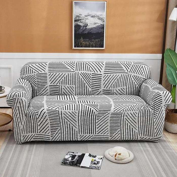 Double Seat Living Room Four Seasons Elastic Full Coverage Non-slip Sofa Cover, Size: 145 x 185cm...