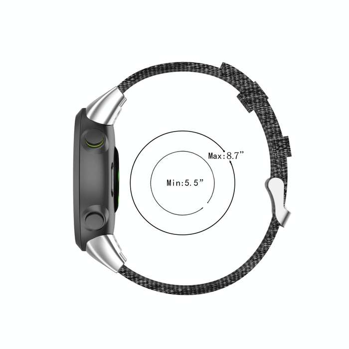 For Garmin Forerunner 45 / 45S / Swim 2 Universal Nylon Canvas Watch Band(Grey)