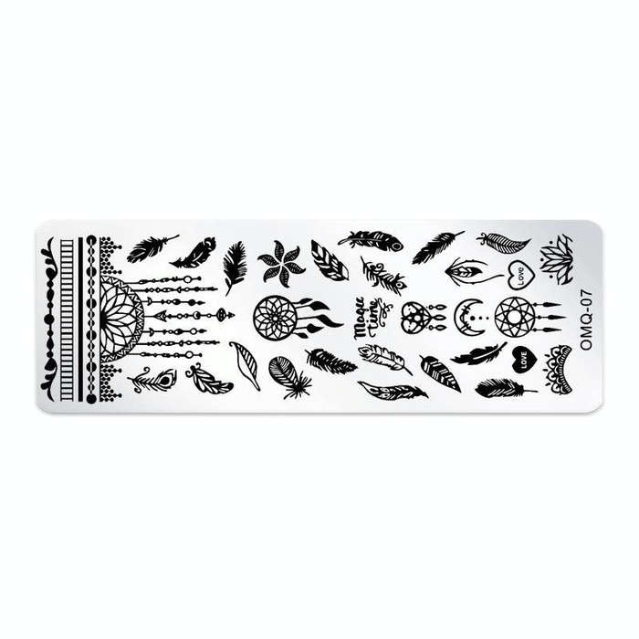 5 PCS Nail Art Print Template Nail Art Tools(OMQ-07)