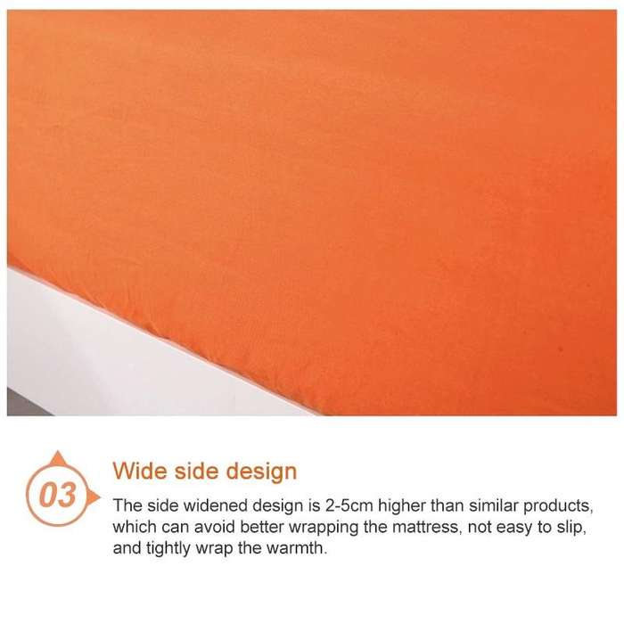 Plain Mattress Protector Bed Mat Mattress Cover Fitted Sheet, Size:150X200cm(Beige Yellow)