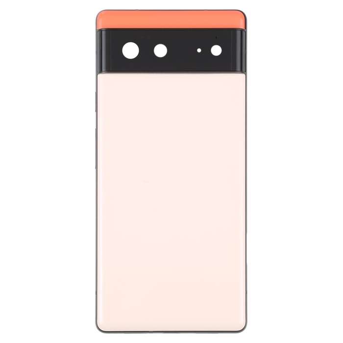 For Google Pixel 6 Battery Back Cover with Middle Frame(Pink)