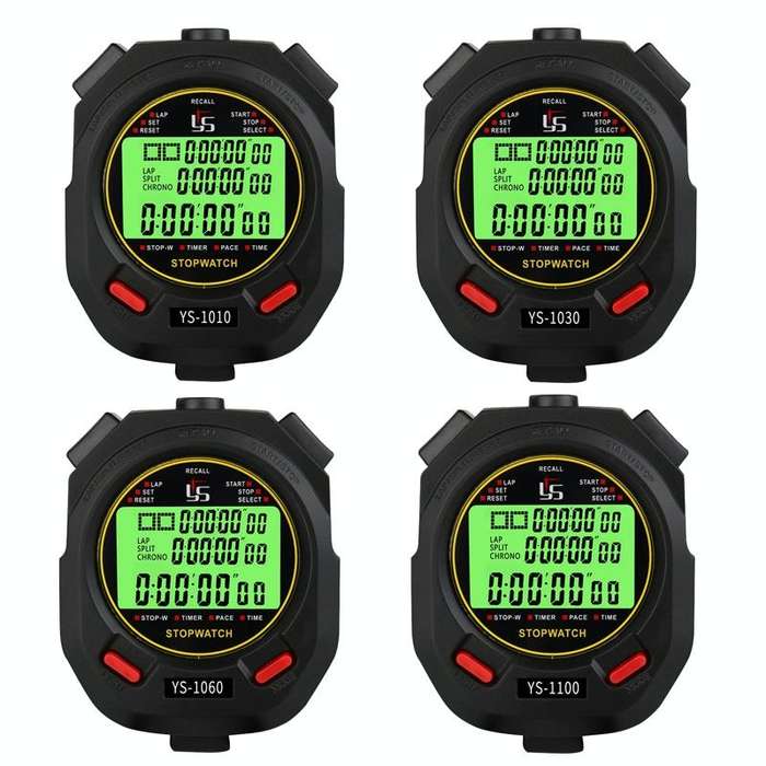 YS 3 Rows Display Luminous Stopwatch Timer Training Referee Stopwatch, Style: YS-1030 30 Memories