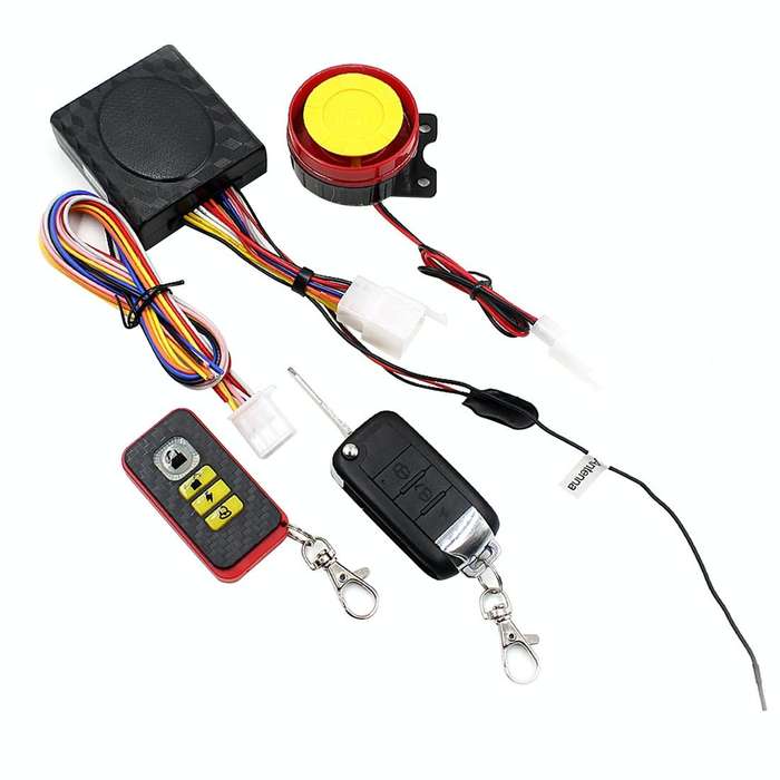 Motorcycle Smart Unidirectional Security Alarm System with Remote Control / Foldable Key, without...