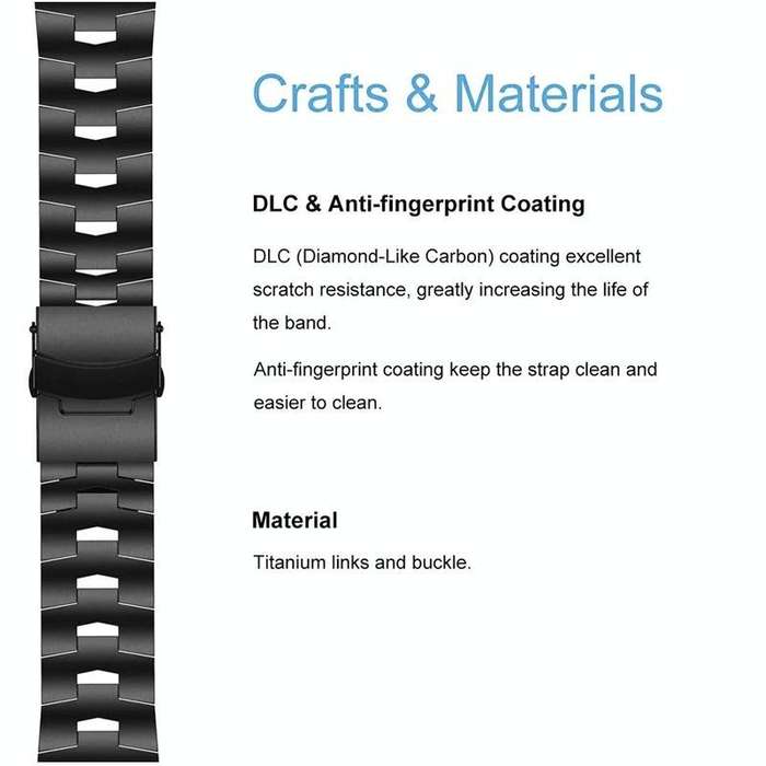 For Garmin Forerunner 935 22mm Titanium Alloy Quick Release Watch Band(Black)