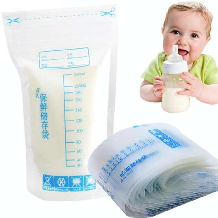 30 PCS 250ml Milk Storage Bag Fresh Breast Milk Storage Bag(Transparent)
