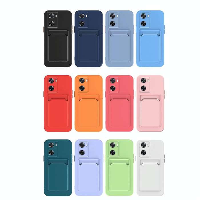 For vivo Y16 4G Skin Feel Card TPU Contrast Color Button Phone Case(Green)