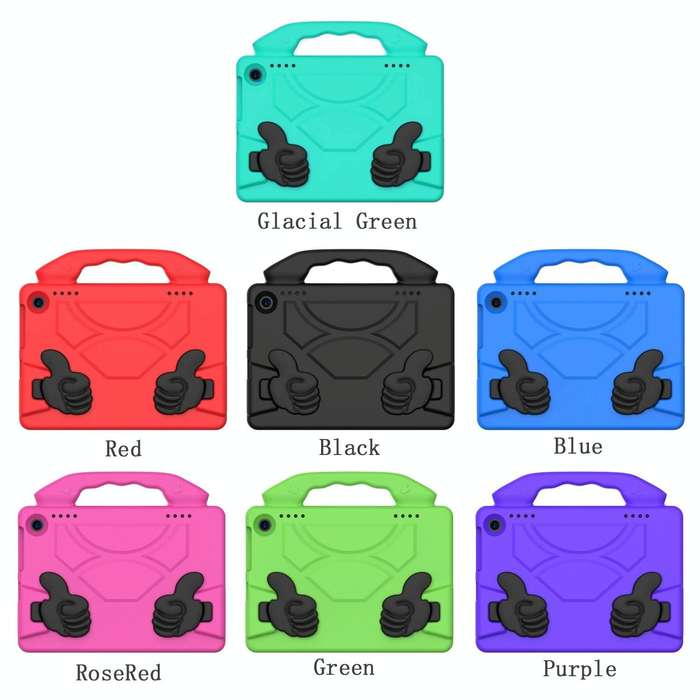 For Amazon Kindle Fire HD8 2020 Thumb Bracket EVA Shockproof Tablet Case(Purple)