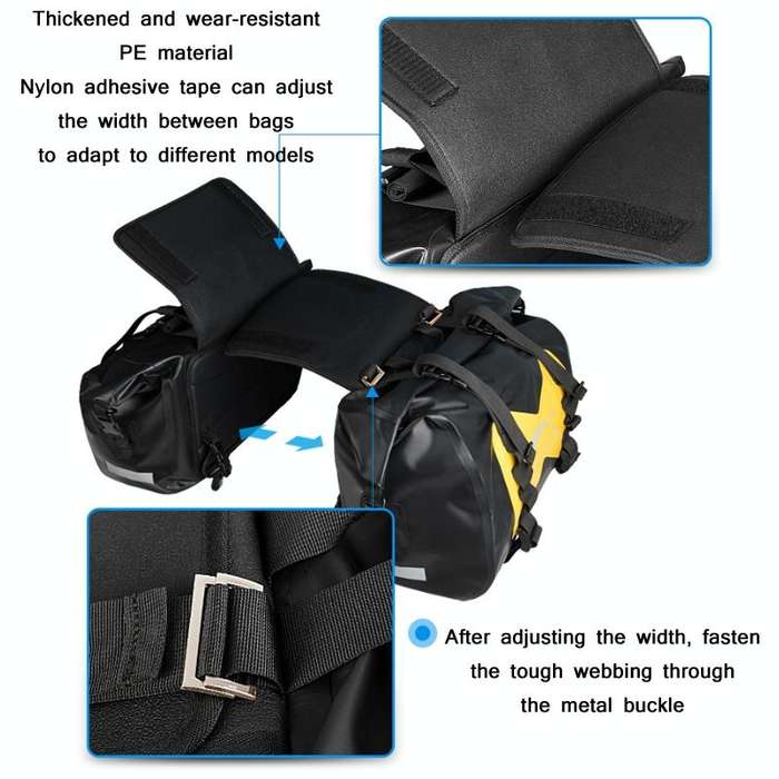 AFISHTOUR FM2021 Large Capacity Waterproof Motorcycle Rear Seat Bag, Color: Red