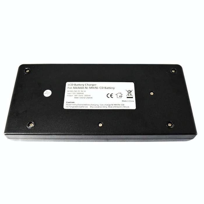 100-240V 12 Slot Battery Charger for AA / AAA / NI-MH / NI-CD Battery, with LCD Display, US Plug