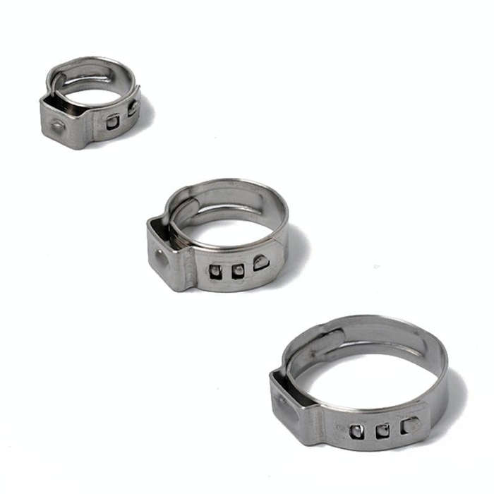 70 PCS Adjustable Single Ear Plus Stainless Steel Hydraulic Hose Clamps O-Clips Pipe Fuel Air, In...