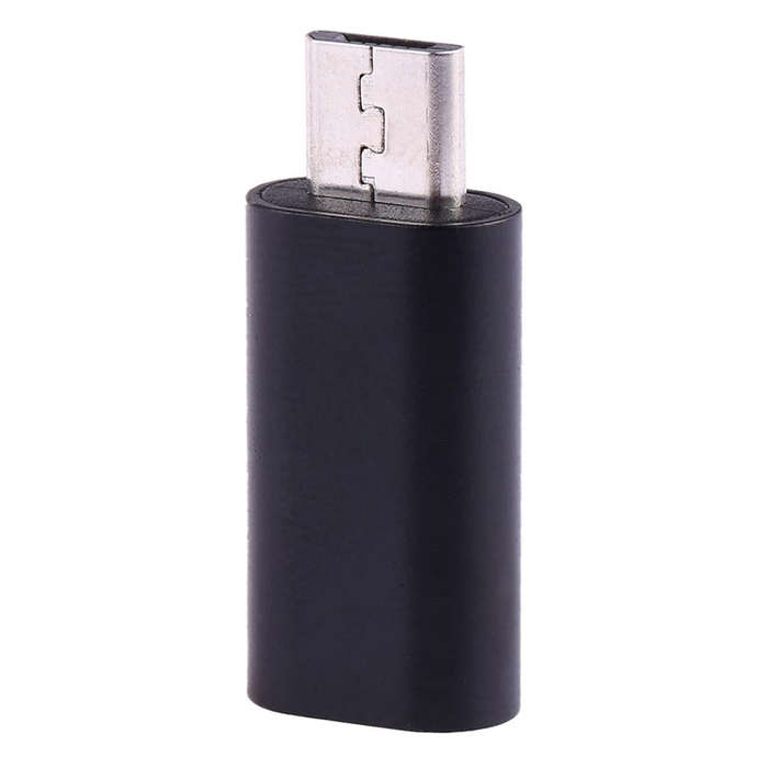 USB-C / Type-C Female to Micro USB Male Converter Adapter (Black)