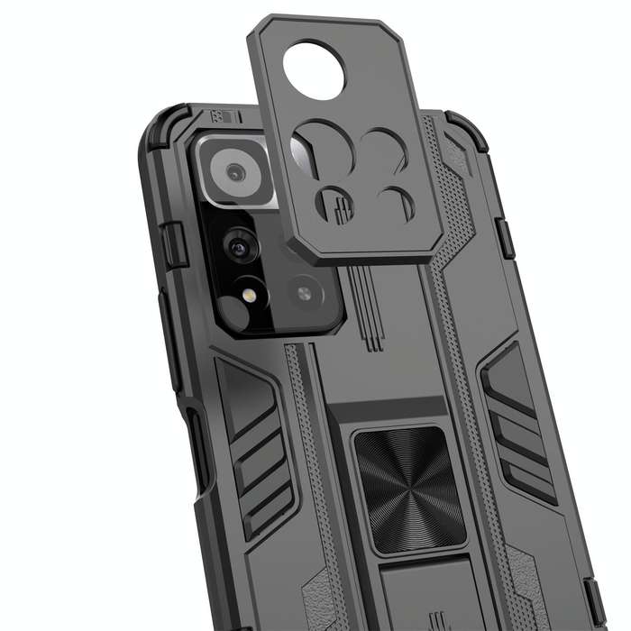 For Xiaomi Redmi Note 11 Pro Supersonic PC + TPU Shock-proof Phone Case with Holder(Silver)