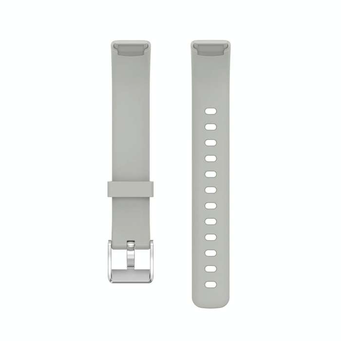 For Fitbit Luxe Silicone Watch Band, Size:S(Rock Grey)