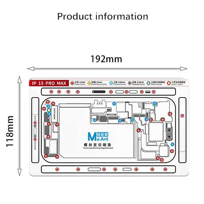 For iPhone 13 Pro MaAnt Double-sided Screw Positioning Flexible Soft Magnetic Pad