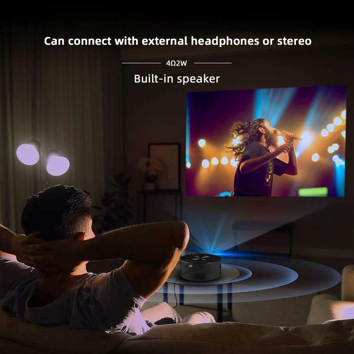 YT200 320 X 180P LED HD Mini Projector USB Powered Support Wired Connection Phone Screen(White)