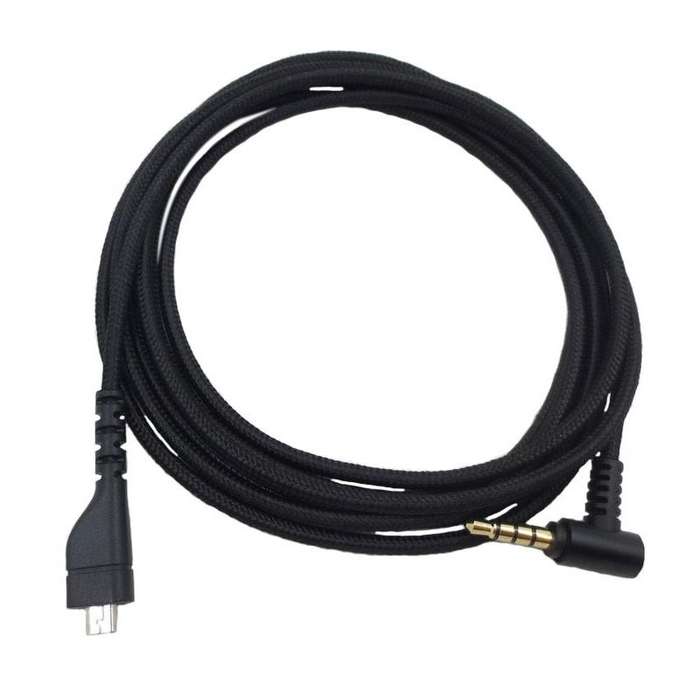 ZS0169 USB Braided Headphone Audio Cable for SteelSeries Arctis 3 / 5 / 7 / Pro(Black)