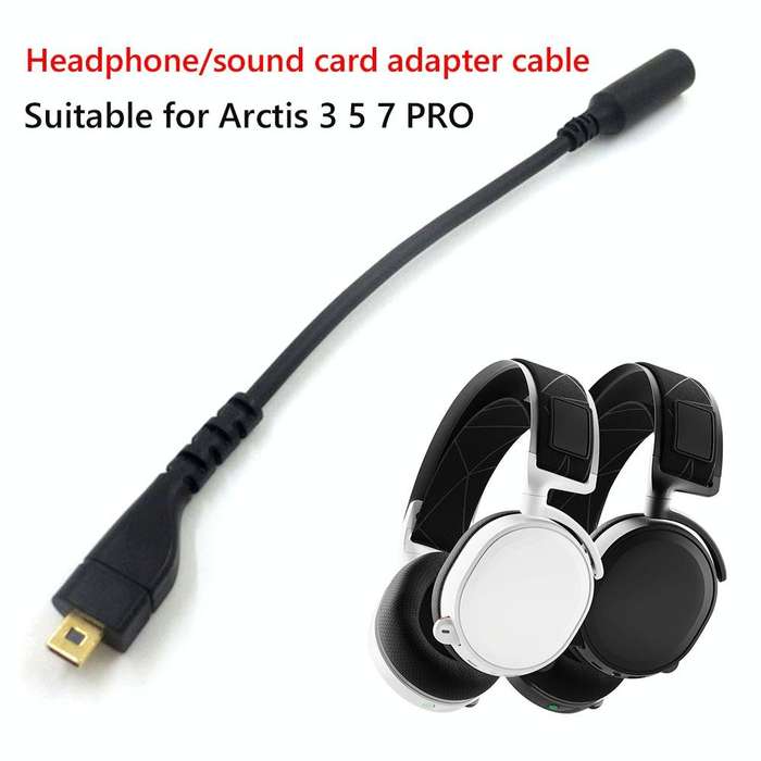 For SteelSeries Arctis 3 5 7 Pro Headphone Sound Card Adapter Cable Audio Cable(B Style)