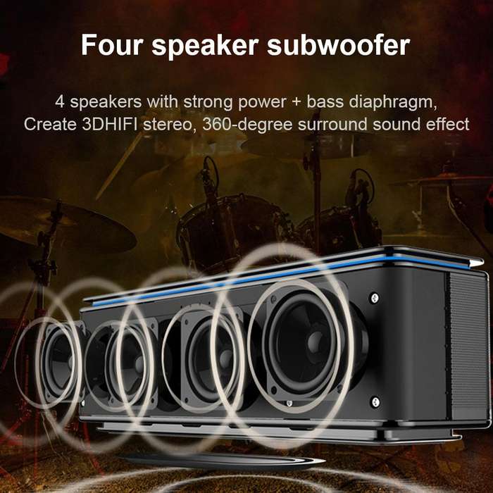 ZEALOT S7 Portable Smart Touch Stereo Bluetooth Speaker with Built-in Mic, Support Hands-Free Cal...